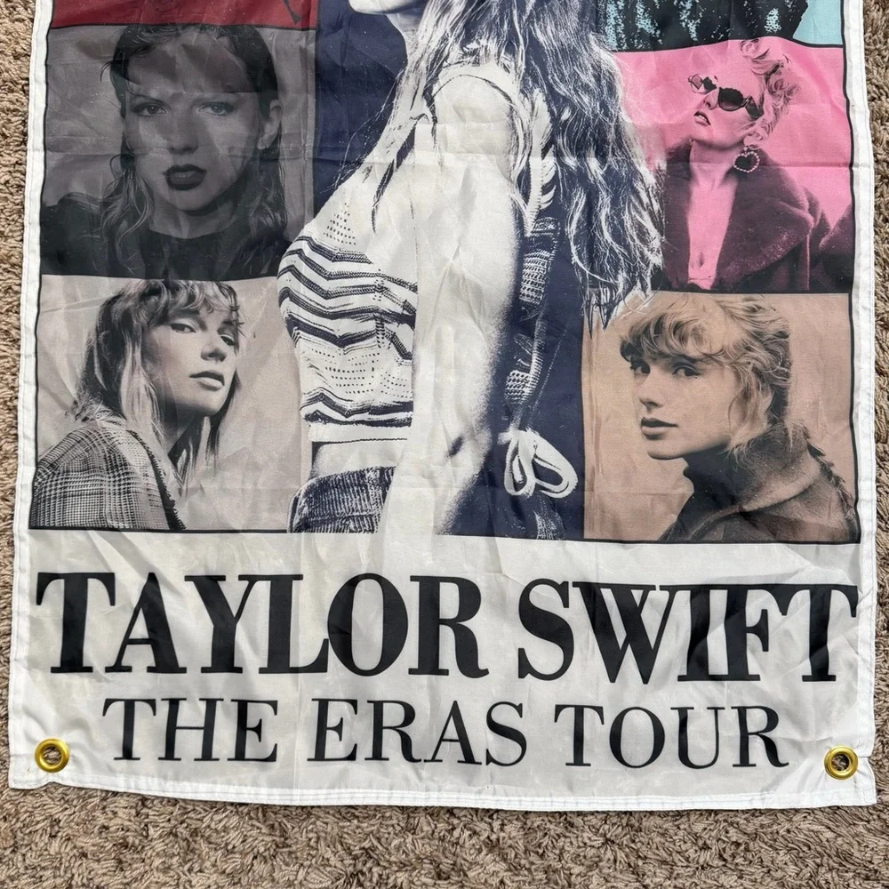 Taylor Swift Eras Tour Tapestry and 2 Limited Edition Souvenir Cups Collectables